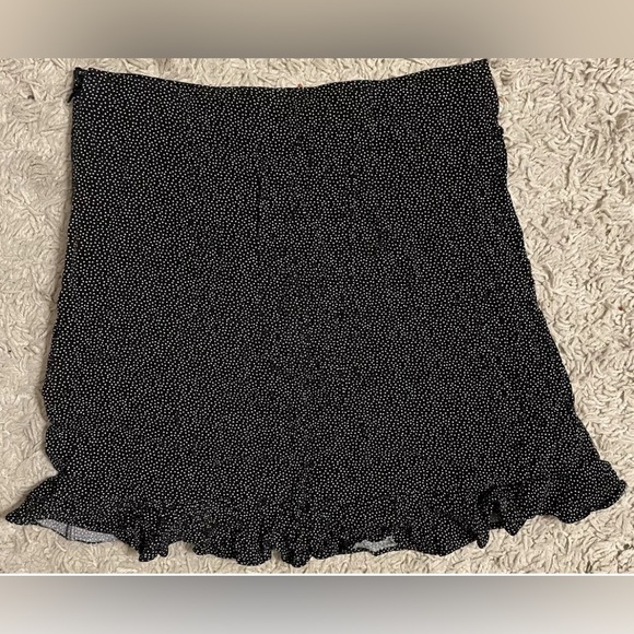ABERCROMBIE & FITCH black white Polka Dot short mini skirt small s - Picture 5 of 5